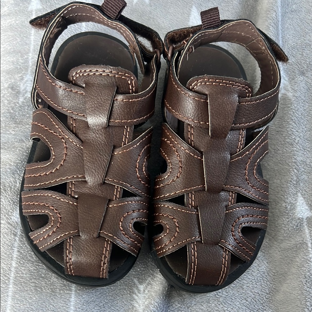 Carter's Brown Sandals with Closed Toe and Sturdy Sole